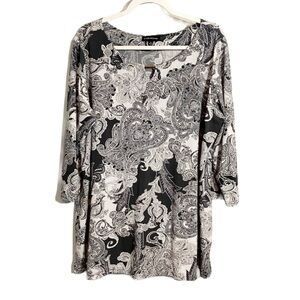 Ellen Weaver Paisley Blouse-2X.  B39